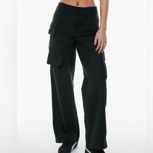 ARITZIA Wilfred ‘Free Cargo’ Black Wide Leg High Waist Pants Size 0